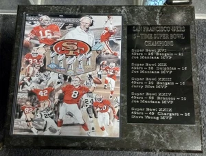 San Francisco 49ers 5x Super Bowl Champions statistics plaque - Picture 1 of 1