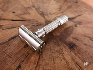 Navaja de seguridad Gillette Fat Boy ajustable vintage DE - G2 1961 - Imagen 1 de 7