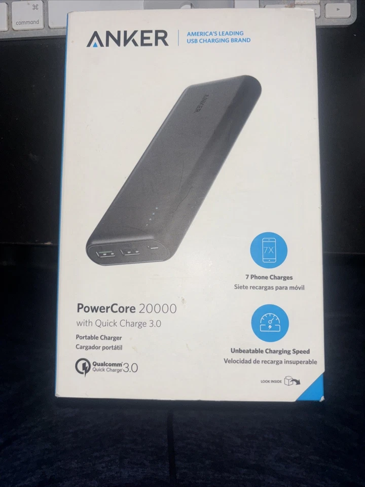 Cargador portátil Anker PowerCore Speed 20000 con carga rápida 3.0 - negro Foto 1 de 3