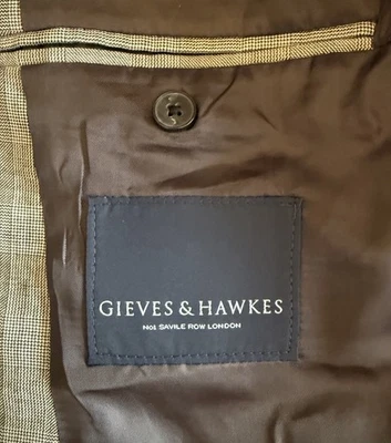 GIEVES & HAWKES SAVILE ROW LONDON LUXURY SUIT FULL CANVASS CLASSIC FIT 44x38x30 - Image 1 of 2