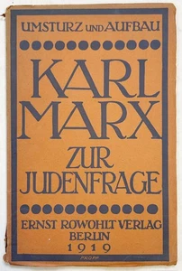 Judaica Juden / Grossmann - Zur Judenfrage von Karl Marx 1919 - Picture 1 of 1