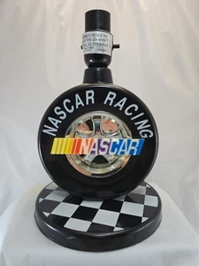 Vintage NASCAR Racing Desk Lamp Tire Wheel Checkered Night Light 1998 S1630-00 - Picture 1 of 18