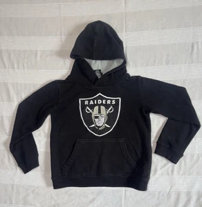 NFL Raiders Youth Hoodie Sweatshirt Size Youth small Pullover Black Football - Picture 1 of 4