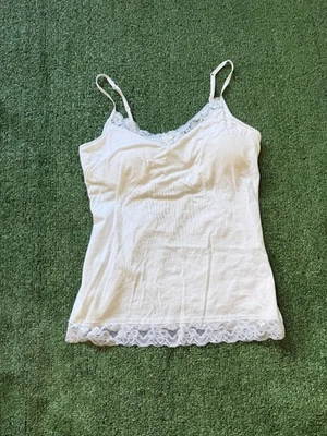 No Boundaries Cute Womens Fairy Coquette Lace Trim Cami Tank Top Size L - Image 1 of 4