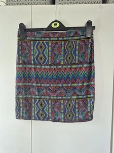 George Women's Mini Skirt UK 10 EUR 38 – Vibrant Tribal Print – Multicolor - Picture 1 of 4