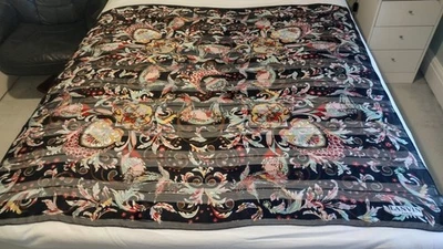 LANVIN Extra Large Silk Scarf - Floral - Black/Multi - 130 x 130 cm - Image 1 of 4