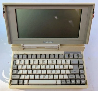 Portátil Toshiba T1100 Plus de colección 640 KB de RAM doble disquete de 3,5 con estuche manuales Foto 1 de 4