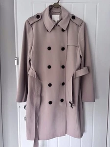 H&M Women's Double-Breasted Trench Style Coat Size M (UK 14 EUR 42) - Picture 1 of 3