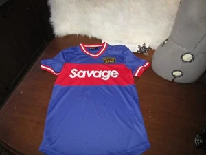 Rebel Minds Men’s Hustler Self Made Savage T-Shirt Jersey blue Size S 🔥✔ - Picture 1 of 4