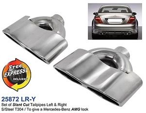 Exhaust tips dual quad tailpipe trims for Mercedes Benz AMG E63 S65 Camaro Chevy - Picture 1 of 12