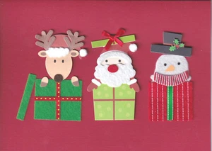 Papyrus WEIHNACHTSKARTE NEU IN VERPACKUNG UVP $7,95 FILZ GESCHENKE KARTE (G3) - Bild 1 von 3