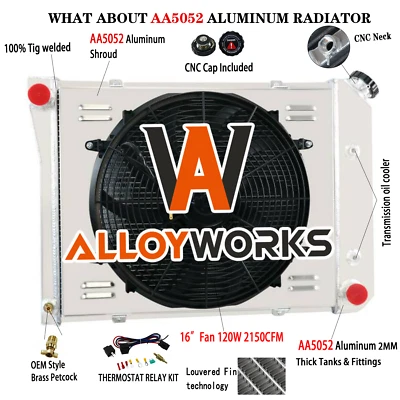 Ventilador de cubierta de radiador de 4 filas para Oldsmobile Apollo Pontiac Ventura Buick 1973-1974 Foto 1 de 4