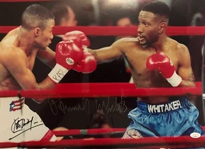 Tito Trinidad Vs Pernell Whitaker Dual Auto Signed 16x20 RARE Boxing Photo JSA - Picture 1 of 5