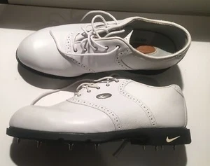 NIKE CLASSIC AIR ZOOM TOUR II GORE-TEX SADDLE GOLF SHOES WHITE/WHITE SIZE 8M - Picture 1 of 6