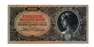 10 000 MILPENGO VERY FINE BANKNOTE FROM HUNGARY 1946 PICK-126 - Picture 1 of 2