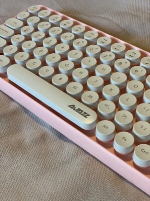 Ajazz 308I Tablet Mobile Phone Computer Household Office Wireless Keyboard(Pink) - Image 1 of 3