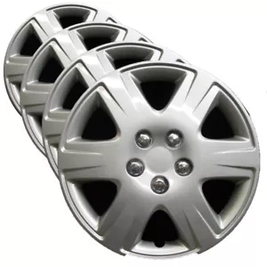 NEW Premium Replica Hubcap Set for Toyota Corolla 2005-2008, 15-in Silver 61133 - Picture 1 of 4