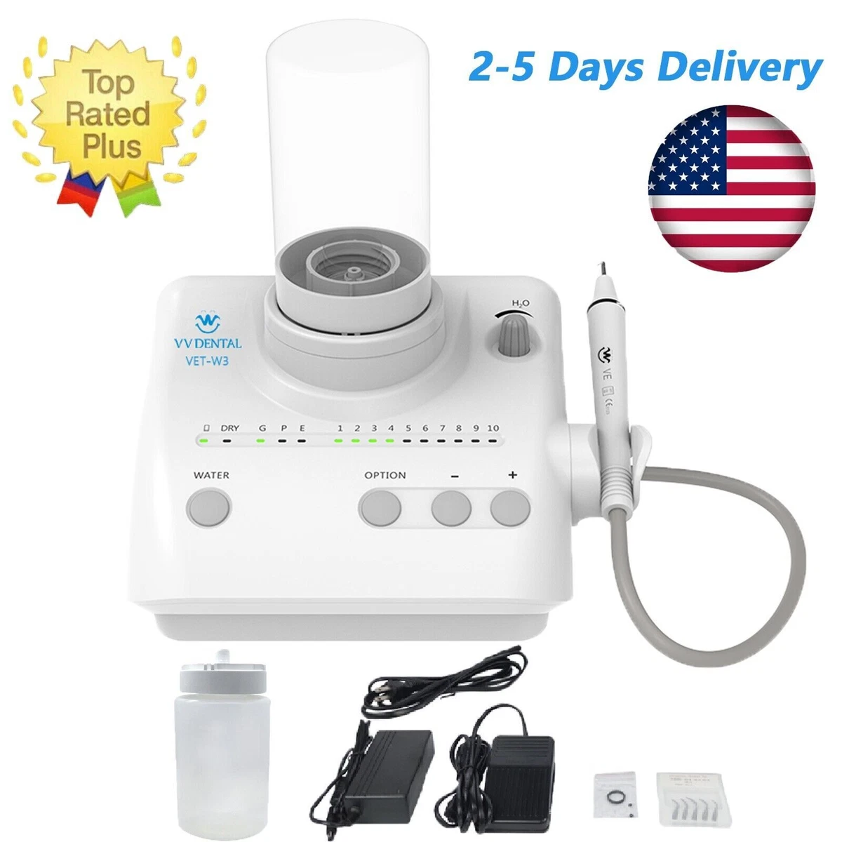 Escalador Ultrasónico Dental, Pieza De Mano, Mango LED Dental HD-7L