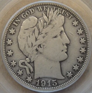 1915 Barber Half Dollar 50c PCGS Certified F15 - Picture 1 of 4