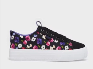 Keds Big Kid Triple Paso Negro Floral Talla 4M Con Cordones Nuevo - Imagen 1 de 7