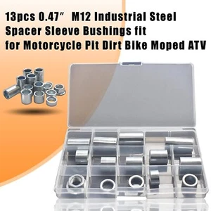 Boccole manicotto distanziale acciaio industriale M12 13 pezzi 0,47" adatte per Dirt Bike Mini Bike - Foto 1 di 9