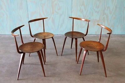 1950s John Pile for George Nelson Associates Laminate Pretzel Chairs set of 4 - Image 1 of 4