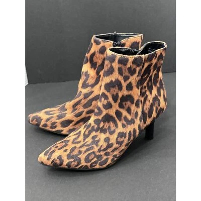 Botas al Tobillo Rampage Leopardo Estampado Animal Ram-Teeny Punta Tacón Medio Talla 7 Foto 1 de 4