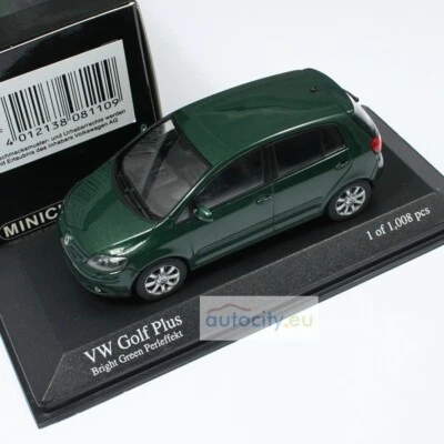 MINICHAMPS VW GOLF PLUS BRIGHT GREEN PERLEFFEKT 400054301 - Immagine 1 di 4