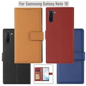 For Samsung Galaxy Note 10 Wallet Case Protective Cover with Card Holder & Stand - Picture 1 of 4