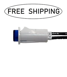 (1x) 6.3VAC/DC - 200mA - 1/2" Blue Incandescent Panel Mount Indicator - 6" Leads - Picture 1 of 2