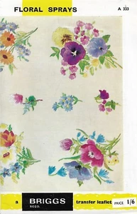 BRIGGS Transfer leaflet-Floral Sprays-Beautiful - Picture 1 of 1
