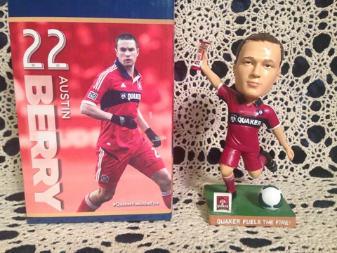 MLS Austin Berry Chicago Fire Soccer Quaker Fuels the Fire Bobblehead Cover