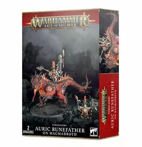 Fyreslayers: Auric Runefather & Magmadroth - Warhammer Age of Sigmar - Brand New - Picture 1 of 1