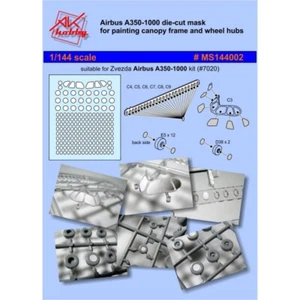 Máscara DAN Models MS144002 escala 1:144 para kit modelo Airbus A350-1000 para (Zvezda) - Imagen 1 de 12