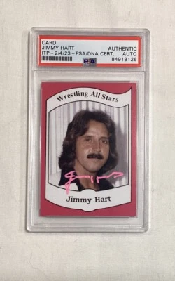 JIMMY HART 1983 ROOKIE JAPAN REISSUE SIGNED AUTOGRAPH CARD AUTO PSA - Image 1 of 2