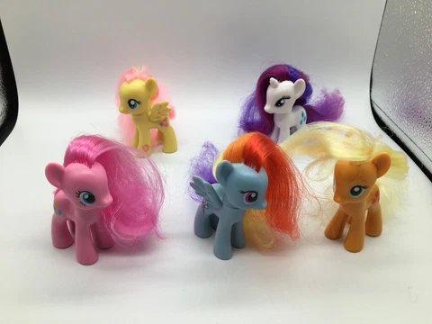 My Little Pony G4 Lot of 5 Rainbow Pinkie Fluttershy AJ Rarity USED AS IS A58 Cover