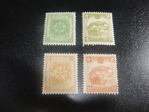 MANCHUKUO 1936 Sc#75-78 Orchid Crest Set MNH XF - Picture 1 of 1
