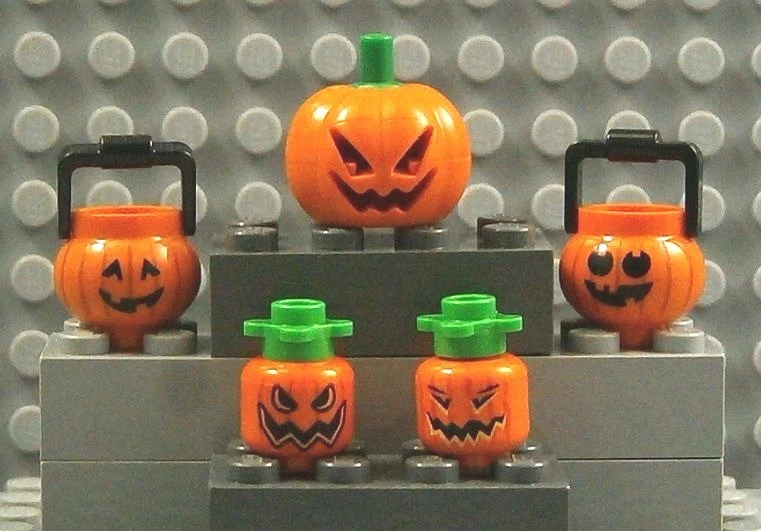 LEGO PARCHE CALABAZA 🎃 ~ Jack O' Lanterns Halloween Maceta Naranja Vegetal NUEVO Foto 1 de 1