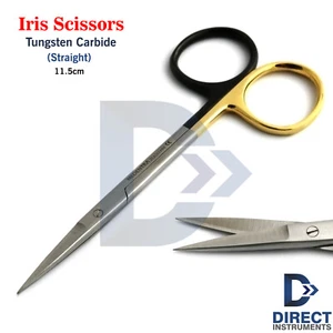 New Iris scissors Straight TC 11.5cm Sharp Surgical Dental Surgery Dissecting CE - Picture 1 of 5
