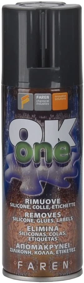 Faren - OK ONE-Rimuovi Etichette, Sciogli Silicone, Colla, Mastice, Resina-200ml - Immagine 1 di 4