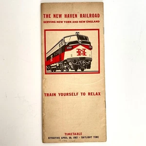 1967 New Haven Railroad Passenger Train Schedules Time Table NY New England READ - Picture 1 of 12