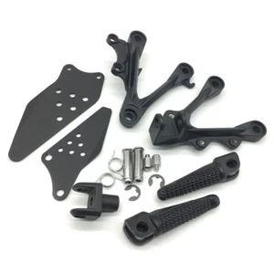 Motorbike Black Front Foot Pegs Bracket For Kawasaki Ninja ZX6R/ZX636 2009-2015 - Picture 1 of 6