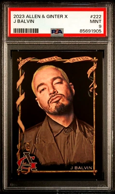2023 Topps Allen & Ginter X J Balvin Trading Card #222 PSA 9 MINT Sing Bad Bunny - Image 1 of 2