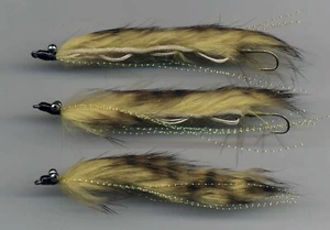Trout Flies: Snake Flies: Barred Olive Marauder x 3 size 8 UK Tied (code 304) - Picture 1 of 3