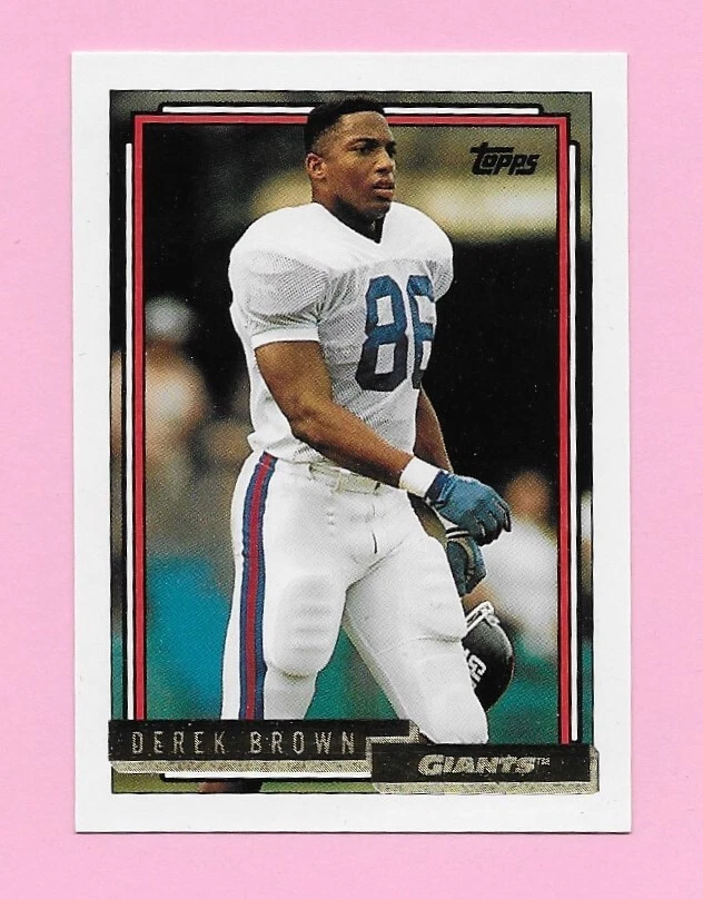 1992 Derek Brown Topps Gold New York Giants #720 - Image 1 of 1