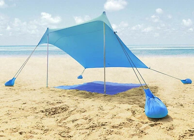 ALPHA CAMP Beach Tent Sun Shelter Beach Canopy Outdoor Camping Shade 7.2x7.6ft - Image 1 of 4