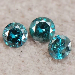 Exzellent Runden Form 0,27Kt 100% Natürlich Zertifiziert Blau Loser Diamant Satz - Picture 1 of 1