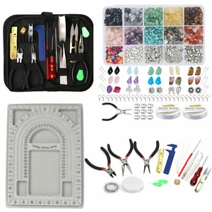 Jewellery Making Kit Wire Findings Pliers Set Starter DIY Bracelet Repair Tool - Picture 1 of 38