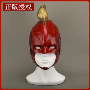 Captain Marvel Carol Danvers Helmet Mask Cosplay Soft PVC Full Face Masks Props - Picture 1 of 13