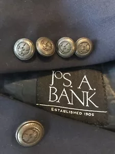 JOS A BANK GIACCA BLAZER UOMO BLU NAVY BRONZO AQUILA BOTTONI TAGLIA 42L - Foto 1 di 11